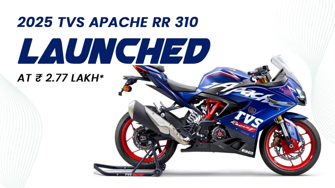 2025 TVS Apache RR 310 Launched in India: Price, Features, Racing Tech & BTO Options