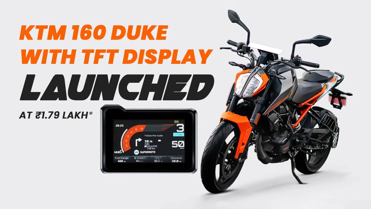 KTM 160 Duke with TFT Display Launched at ₹1.79 Lakh