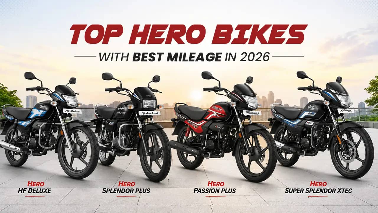 Top Hero Bikes With Best Mileage in 2026: Price, Mileage & EMI Compared