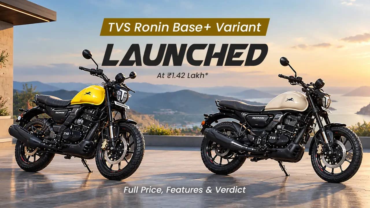 TVS Ronin Base+ Variant Launched at ₹1.42 Lakh — Full Price, Features and Verdict