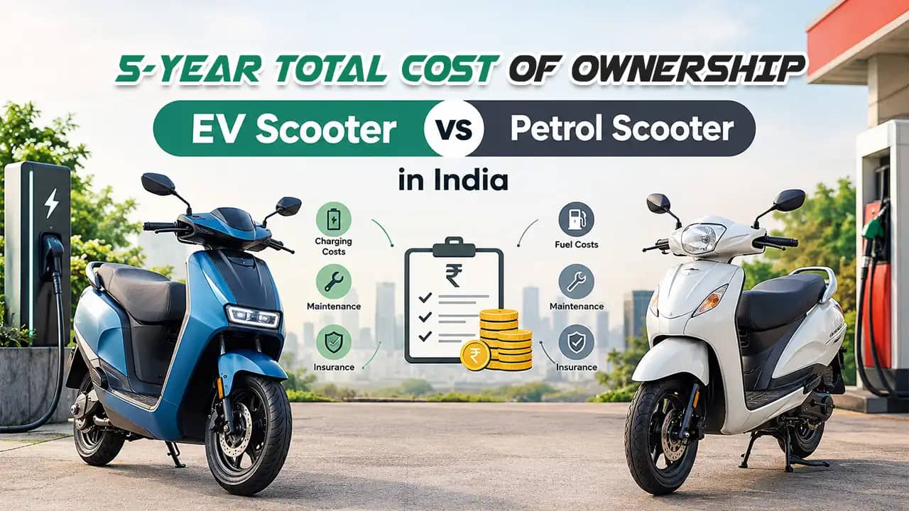 5-Year Total Cost of Ownership: EV vs Petrol Scooter in India