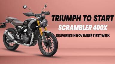 Triumph To Start Scrambler 400X Deliveries In November First Week