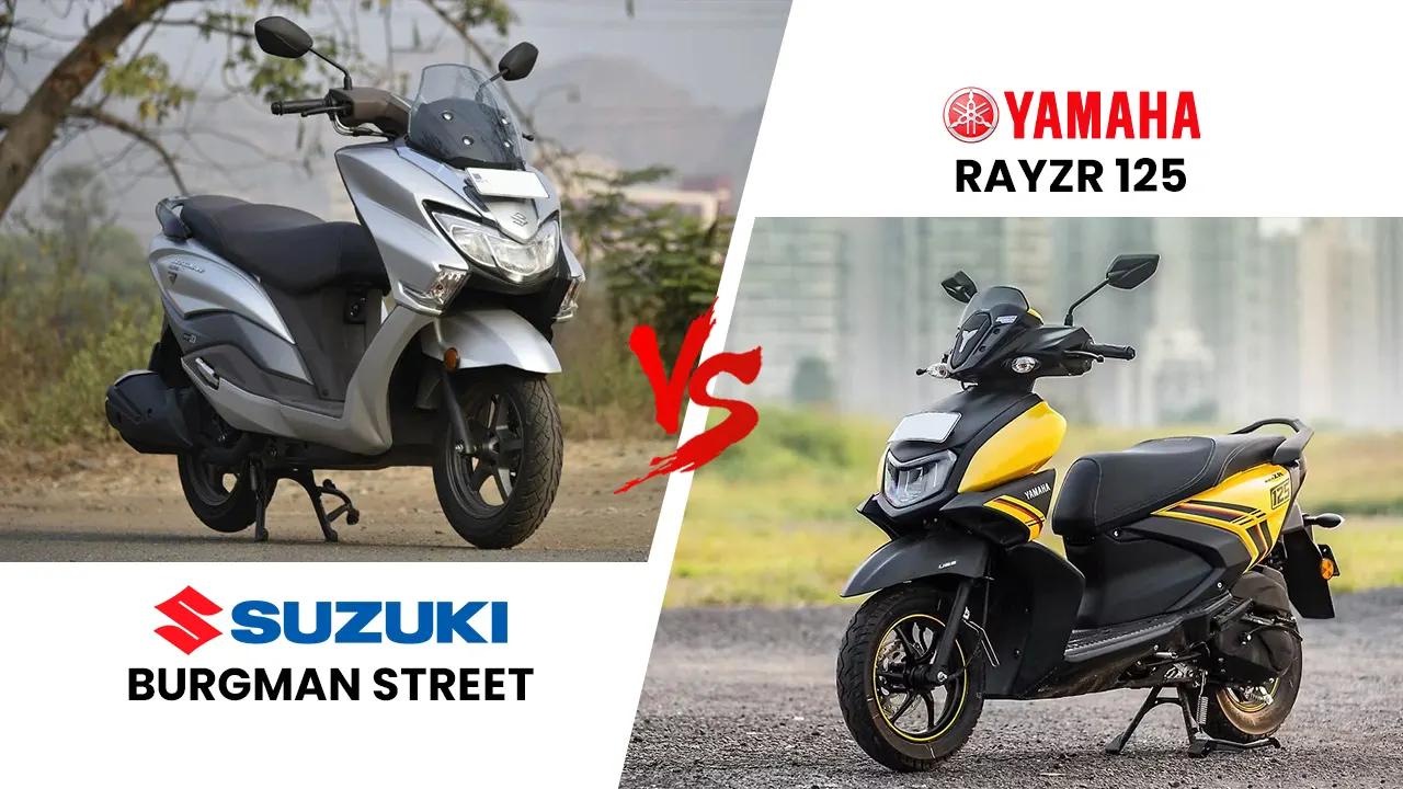 Suzuki Burgman Street vs Yamaha RayZR 125 – Style Meets Practicality