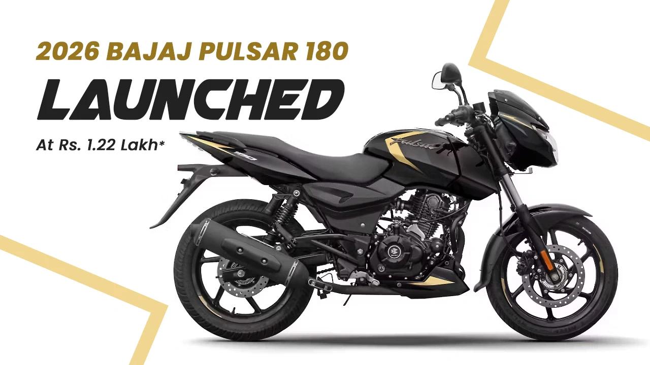 2026 Bajaj Pulsar 180 Launched in India at Rs. 1.22 Lakh