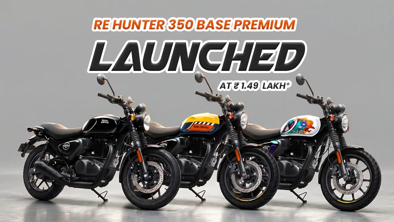 Royal Enfield Hunter 350 Base Premium Launched at Rs. 1.49 Lakh