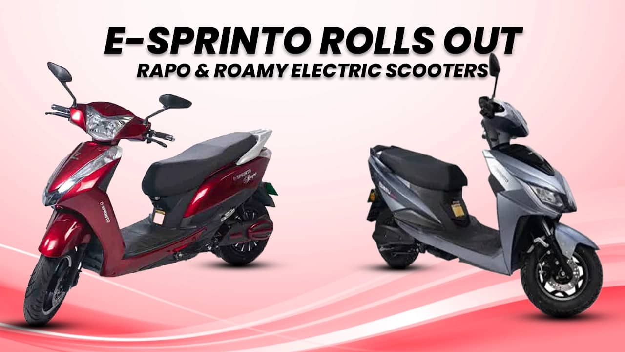 E-Sprinto Rolls Out Rapo and Roamy Electric Scooters Starting At Rs 54,999 E-Sprinto Rolls Out Rapo and Roamy Electric Scooters Starting At Rs 54,999