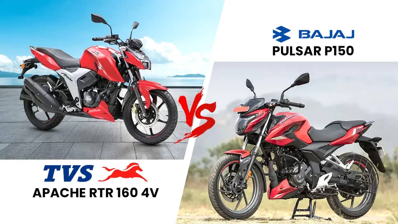 TVS Apache RTR 160 4V vs Bajaj Pulsar P150 – Picking the best in the hot 150cc sports bike segment TVS Apache RTR 160 4V vs Bajaj Pulsar P150 – Picking the best in the hot 150cc sports bike segment