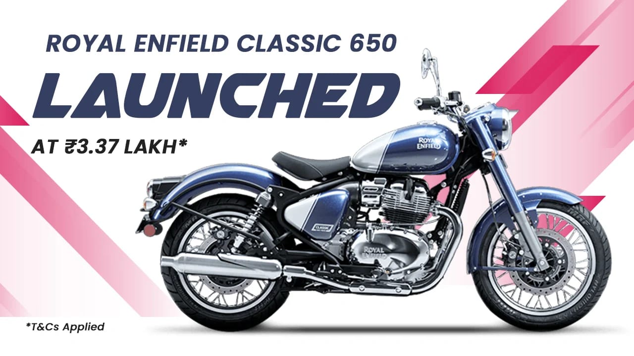 New Royal Enfield Classic 650 Twin Launched at ₹3.37 Lakh – Price, Mileage, Specs & Features New Royal Enfield Classic 650 Twin Launched at ₹3.37 Lakh – Price, Mileage, Specs & Features