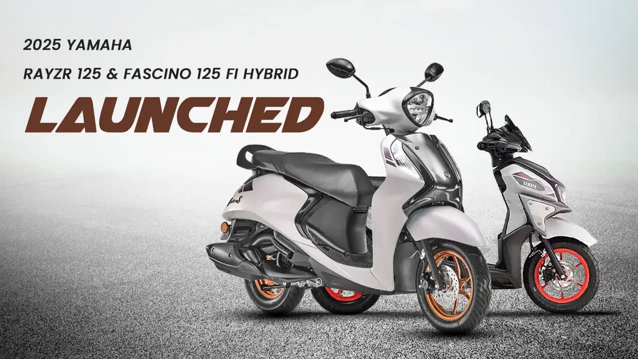 Yamaha RayZR 125 & Fascino 125 Fi Hybrid Launched in India Yamaha RayZR 125 & Fascino 125 Fi Hybrid Launched in India