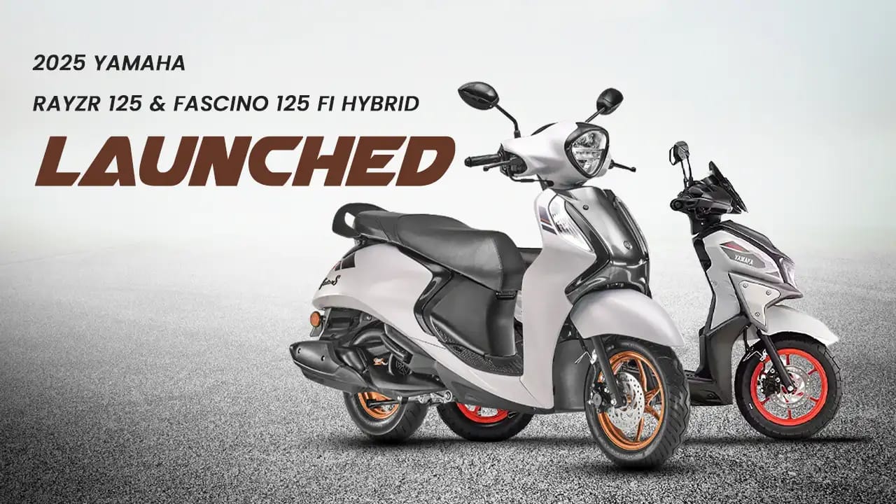 Yamaha RayZR 125 & Fascino 125 Fi Hybrid Launched in India Yamaha RayZR 125 & Fascino 125 Fi Hybrid Launched in India