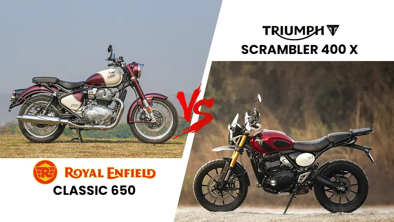 Royal Enfield Classic 650 vs Triumph Scrambler 400 X — Which Reigns? Royal Enfield Classic 650 vs Triumph Scrambler 400 X — Which Reigns?