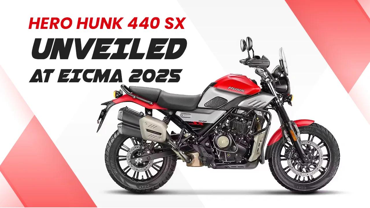 Hero Hunk 440 SX Unveiled at EICMA 2025: Scrambler Style Meets 440cc Performance Hero Hunk 440 SX Unveiled at EICMA 2025: Scrambler Style Meets 440cc Performance