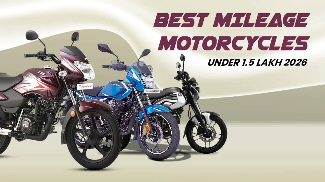 Best Mileage Motorcycles in India Under 1.5 Lakh 2026 Best Mileage Motorcycles in India Under 1.5 Lakh 2026
