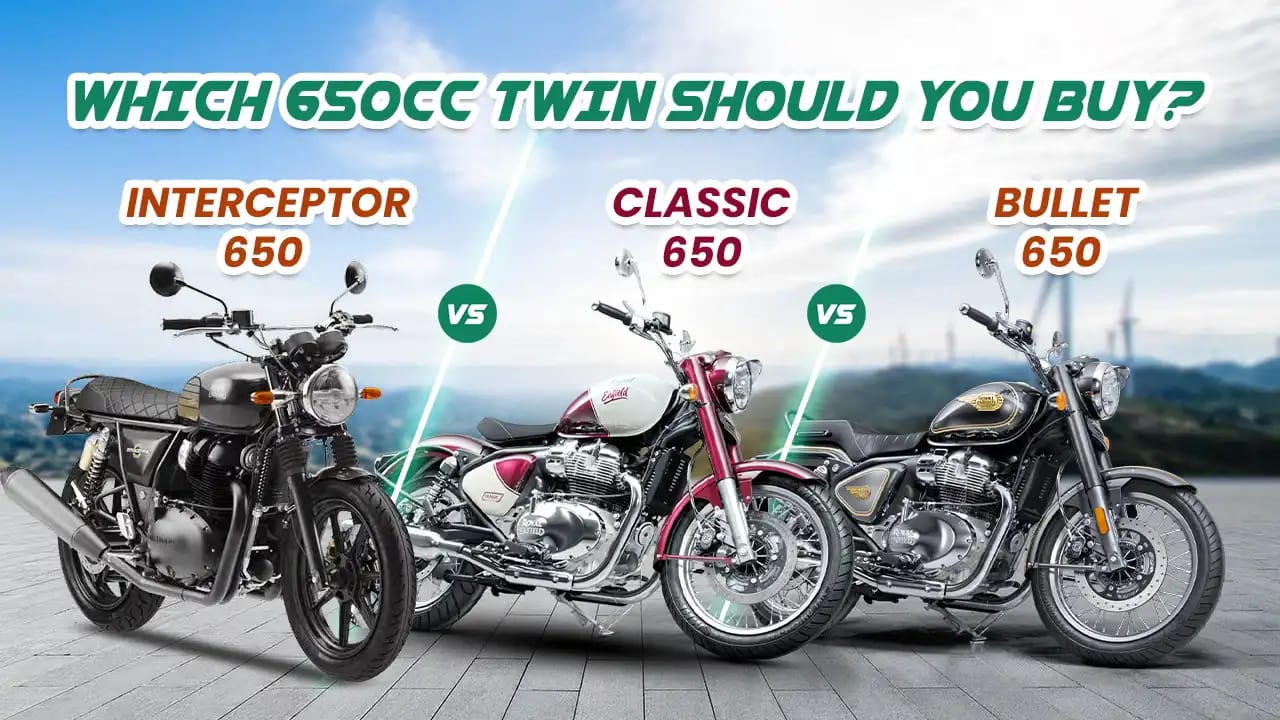 Royal Enfield Bullet 650 vs Classic 650 vs Interceptor 650 — Which 650cc Twin Should You Buy? Royal Enfield Bullet 650 vs Classic 650 vs Interceptor 650 — Which 650cc Twin Should You Buy?
