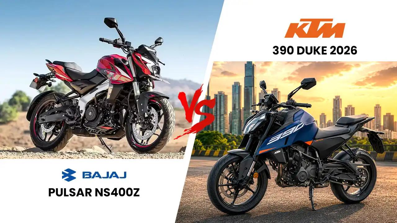 Bajaj Pulsar NS400Z vs KTM 390 Duke 2026 — Is the Extra ₹1.3 Lakh Worth It? Bajaj Pulsar NS400Z vs KTM 390 Duke 2026 — Is the Extra ₹1.3 Lakh Worth It?
