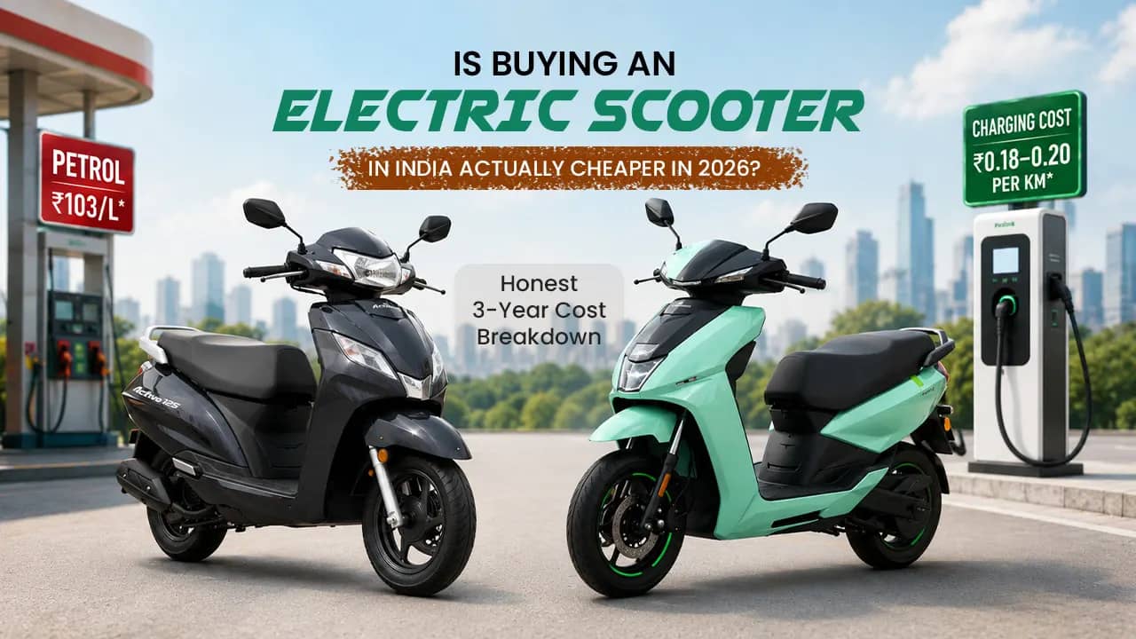 Is Buying an Electric Scooter in India Actually Cheaper in 2026? Honest 3-Year Cost Breakdown Is Buying an Electric Scooter in India Actually Cheaper in 2026? Honest 3-Year Cost Breakdown
