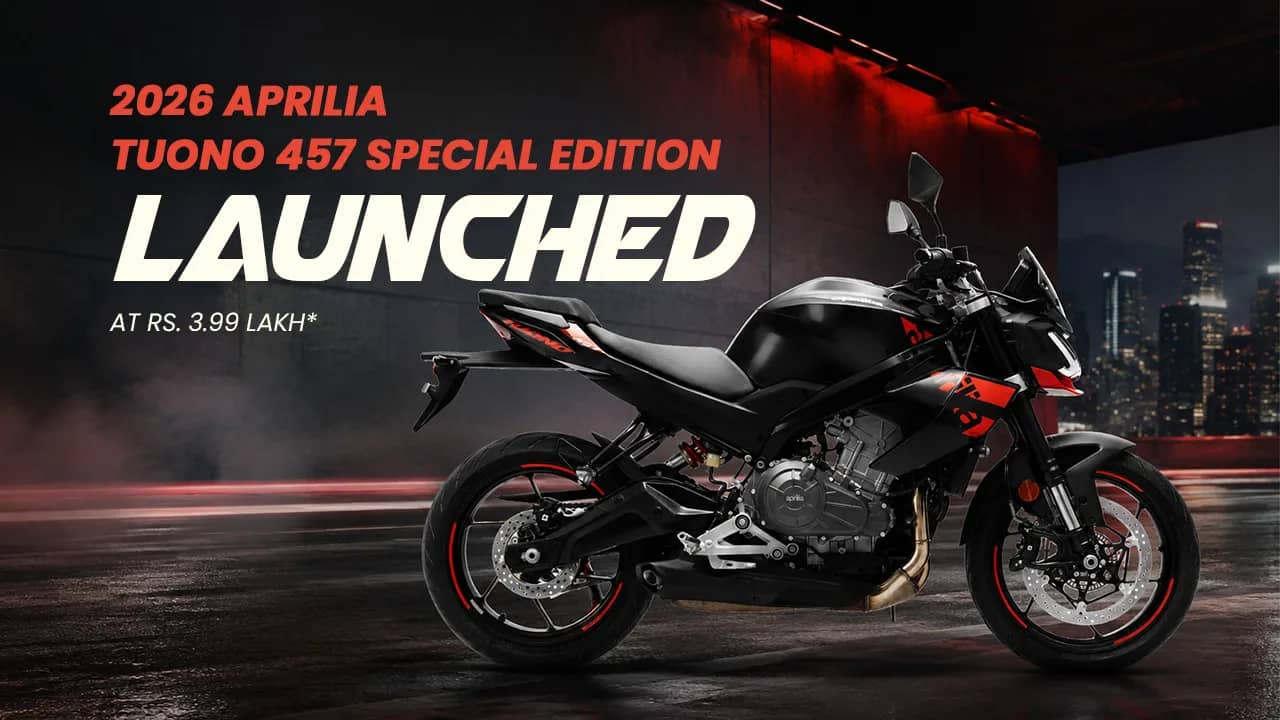 2026 Aprilia Tuono 457 Special Edition Launched at Rs. 3.99 Lakh 2026 Aprilia Tuono 457 Special Edition Launched at Rs. 3.99 Lakh