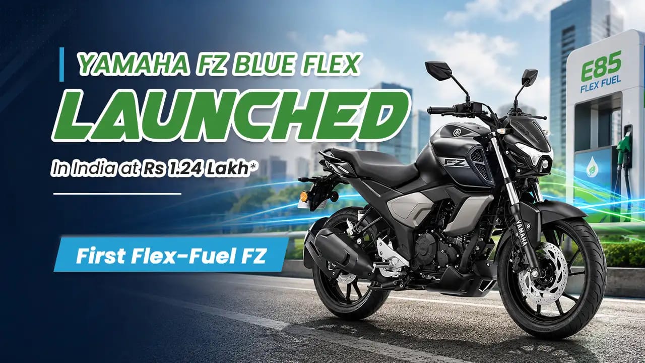 Yamaha FZ Blue Flex Launched in India at Rs 1.24 Lakh — First Flex-Fuel FZ Yamaha FZ Blue Flex Launched in India at Rs 1.24 Lakh — First Flex-Fuel FZ