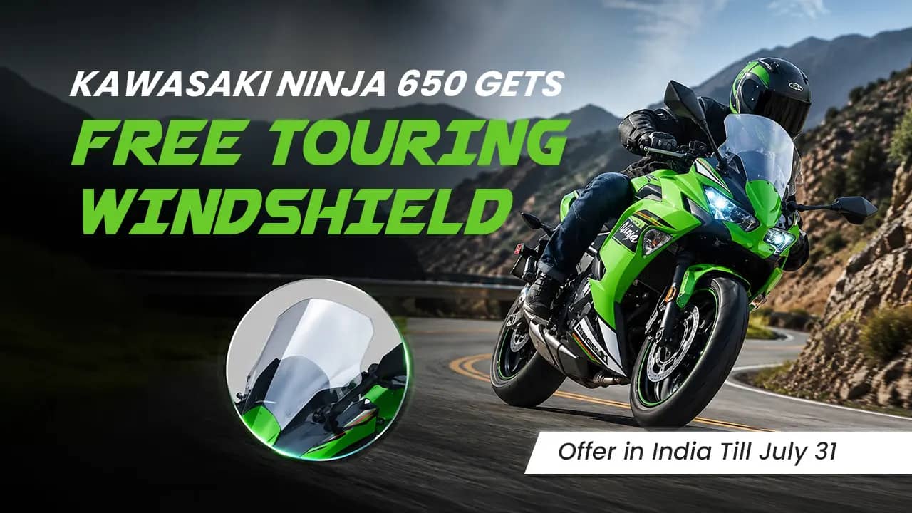 Kawasaki Ninja 650 Gets Free Touring Windshield Offer in India Till July 31 Kawasaki Ninja 650 Gets Free Touring Windshield Offer in India Till July 31