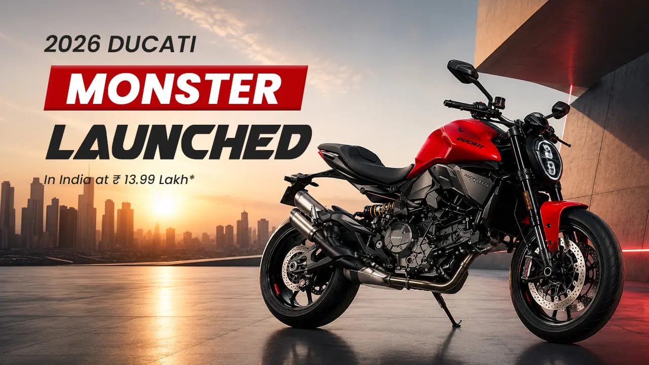 2026 Ducati Monster Launched in India at Rs 13.99 Lakh — New 890cc V2 Engine, Lower Weight 2026 Ducati Monster Launched in India at Rs 13.99 Lakh — New 890cc V2 Engine, Lower Weight