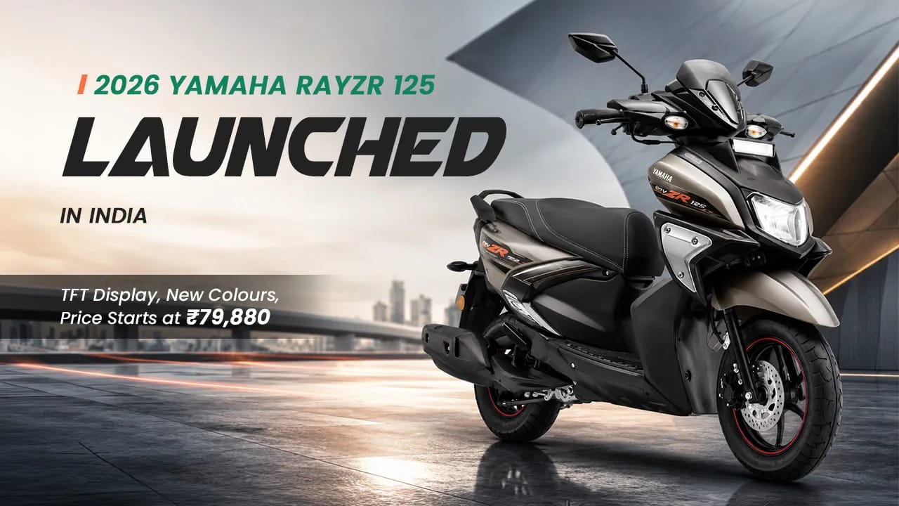 2026 Yamaha RayZR 125 Launched in India: TFT Display, New Colours, Price Starts at ₹79,880 2026 Yamaha RayZR 125 Launched in India: TFT Display, New Colours, Price Starts at ₹79,880