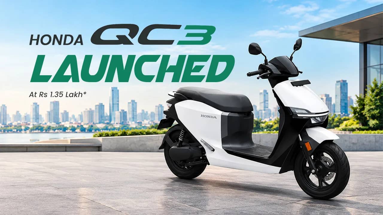 Honda QC3 Launched at Rs 1.35 Lakh: Third Electric Scooter Takes Aim at Chetak and iQube Honda QC3 Launched at Rs 1.35 Lakh: Third Electric Scooter Takes Aim at Chetak and iQube