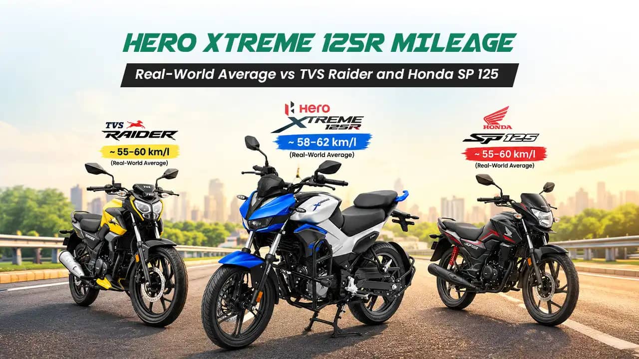 Hero Xtreme 125R Mileage: Real-World Average vs TVS Raider and Honda SP 125 Hero Xtreme 125R Mileage: Real-World Average vs TVS Raider and Honda SP 125
